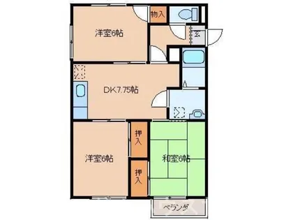 ジョイコーポ【201号室】の間取り