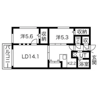 フレシールN20美香保公園【201号室】の間取り