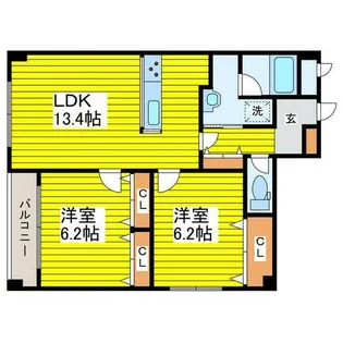 エムズ北23条【3階】の間取り