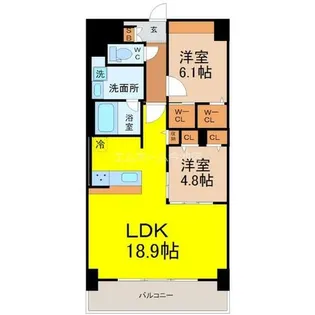 レヴィスタ名東【3階】の間取り