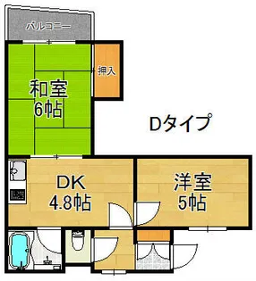 ハイツすずらんパートⅡ【2階】の間取り