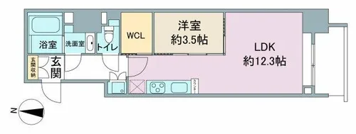 スリーアイランドタワー久屋大通【603号室】の間取り