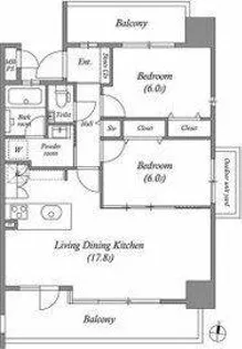 茶屋ヶ坂ライズ【9階】の間取り