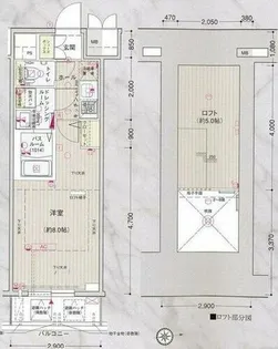 エステムコート名古屋・栄デュアルレジェンド【5階】の間取り