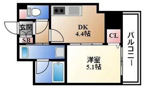 さくらHills NISHIKI PLATINUM RESIDENCE【4階】の間取り