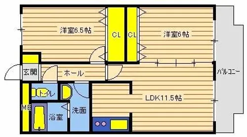 パロス135【203号室】の間取り