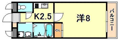 ウエンズ神戸【9階】の間取り