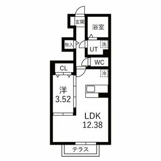メゾンエスポワール緑丘【107号室】の間取り