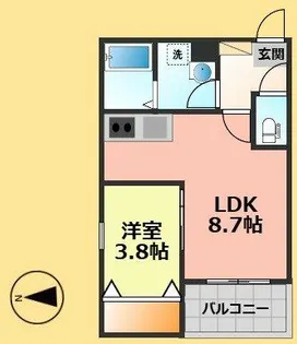 ジーメゾン東味鋺【1階】の間取り