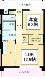 ミコノス亀が洞【1階】の間取り
