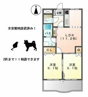 ルミナスハイムⅡ【2階】の間取り