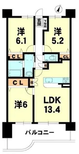 アメニティ南草津Ⅳ【1009号室】の間取り