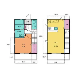 アリビオ【105号室】の間取り