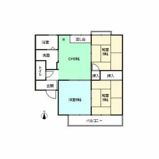 コーポサンタモニカ【102号室】の間取り