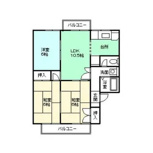 メゾン都B棟【2階】の間取り
