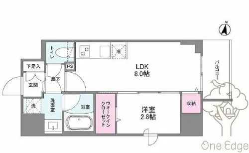 シーズンフラッツ梅田NORTH【12階】の間取り
