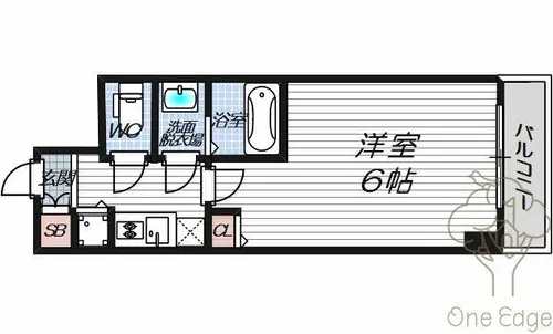 エスリード ザ・グラン天六【8階】の間取り