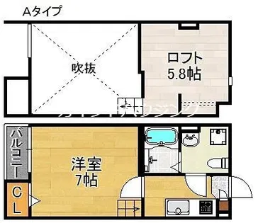 フクシア アベニュー【2階】の間取り
