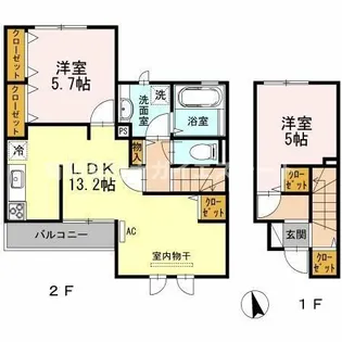 ハートランド【201号室】の間取り