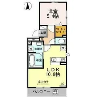 ルミエールこがねⅡ A棟【301号室】の間取り