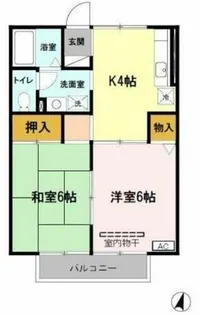 ドルフ御影【202号室】の間取り