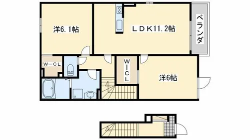 ケーズコート樽井【2階】の間取り