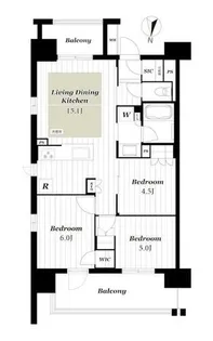オープンレジデンシア名駅南グランアート【11階】の間取り
