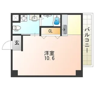 カシェット住吉【8階】の間取り