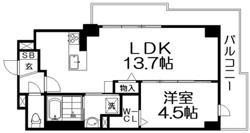 COLORE’ HIRAKATA【9階】の間取り