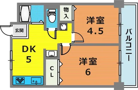 シティーハイツ二宮【4階】の間取り