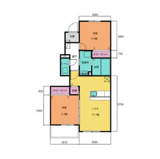 シャリエ【105号室】の間取り