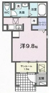 ヒカルサ豊橋佐藤 Ⅰ【1階】の間取り