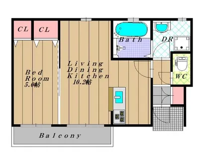 ユタリ【1階】の間取り