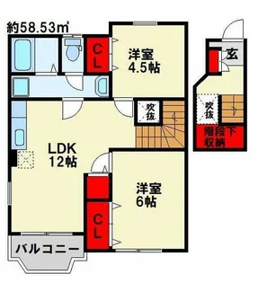 フェニックス徳吉C【2階】の間取り