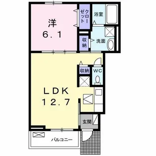 フレスクーラ北島【1階】の間取り