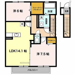 セントラルグレイス【2階】の間取り