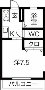 グリーンコート【2C号室】の間取り