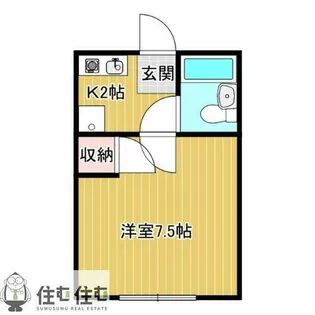 レインボー丸根【105号室】の間取り