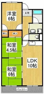 アプティ3番館【4階】の間取り