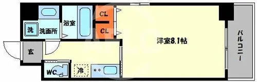 エグゼ大阪BAY【8階】の間取り