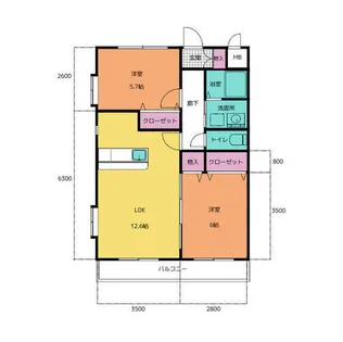 スカイビレッジ【203号室】の間取り
