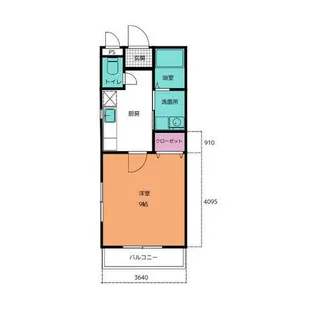 パークヒルズ井田【104号室】の間取り