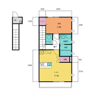 プリエール【201号室】の間取り