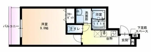 フジパレス上野芝Ⅲ番館【3階】の間取り