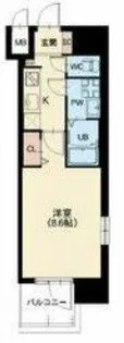 スプランディッド京橋EAST【6階】の間取り
