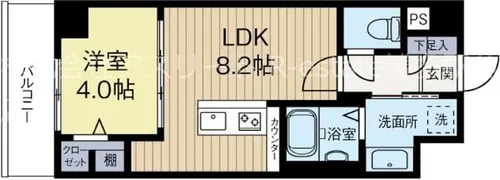 福岡県福岡市博多区下呉服町【マンション】の間取り