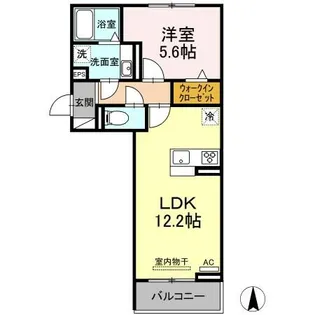 ソレイユ B【2階】の間取り