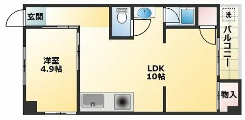 スカイハイツ中野【3階】の間取り