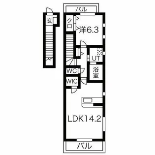アルカディア【201号室】の間取り