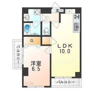 ローズステージ泉大津駅前【2階】の間取り